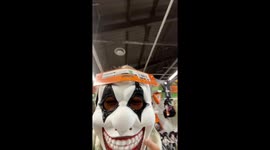 Little boy's Halloween shopping trip ends with a surprise scare from mom