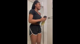 Terrified reaction to spider in Virginia, USA