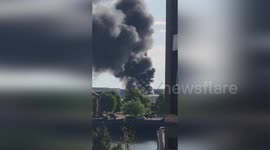 Huge Fire Rages At Rochester Recycling Facility As Smoke Covers Kent Skies