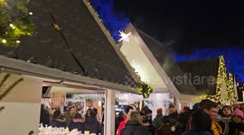 Magical Atmosphere at a German Christmas Market | Festive Lights & Holiday Cheer