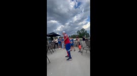 Amazing Tyler Balances a Stroller on his Chin