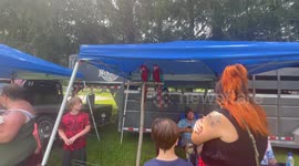 Parrot at Veterans Event in Bennington