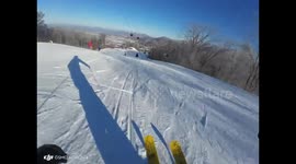 A Thrilling Scene in Ski Resort