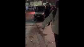 A Girl Falls Over the Guardrail