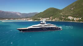 Mark Zuckerberg anchored in Vasiliki Bay, Lefkada, on his Superyacht LAUNCHPAD 02