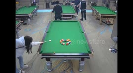 Billiards Form a Heart Shape