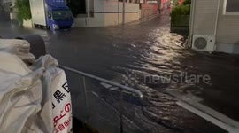 Tokyo: Heavy Rain Turns Tokyo Streets Into Rushing Streams