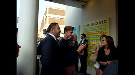David Walliams  greets fans at press night of Groundhog Day at the Old Vic London