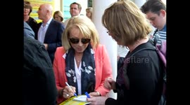 Elaine Paige  greets fans at press night of Groundhog Day at the Old Vic London