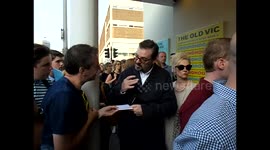 Brendan Coyle  greets fans at press night of Groundhog Day at the Old Vic London