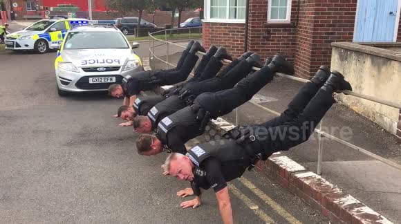 UK police raise the bar with PTSD 22 push-up challenge