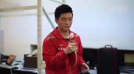 These Chinese table tennis players can do some awesome trick shots
