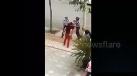 Police officer rescues a woman trying to commit suicide