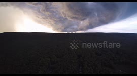 Bizarre, churning shelf cloud appears over US town