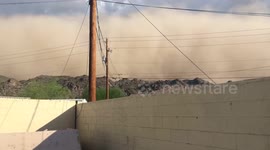 Phoenix Dust Storm Engulfs South Mountain