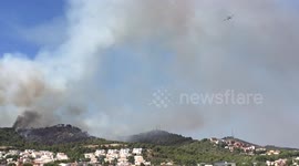 Fire in Calafell Tarragona. 22.08.2016