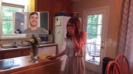 Moment man who had vasectomy tells wife she's pregnant