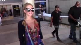Paris Hilton arrives at LAX Airport in Los Angeles