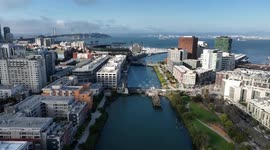 US: Aerial footage highlights San Francisco’s Mission Bay and Oracle Park