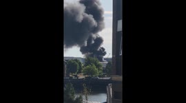Industrial fire breaks out near train station in Rochester, England