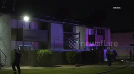 US, Phoenix: Glendale 1st Alarm Apartment Fire