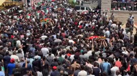 Hundreds attend funeral of Palestinian-American killed by illegal Israeli settlers in occupied West Bank