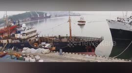 Angry tugboat skipper 'rams fishing boat' moored in Russia
