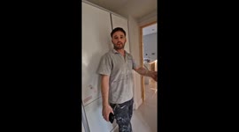 Cat rescued after being sealed under cupboards in Middlesbrough, England