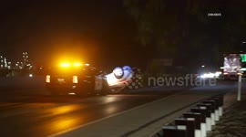 US, Bakersfield: Bakersfield Rollover Crash on Highway 99 Causes Traffic Delay