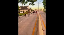 Woman falls after biker collision during ride in Houston, Texas