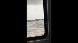 Passengers scream as ferry battles choppy sea in Taiwan