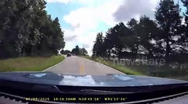 Police chase ends when suspect crashes car into field