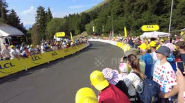 Tour de France. Stage 10 finish. Mont Dore. First three finishers. Simon Yates. Thymen Arensman. Ben Healy.