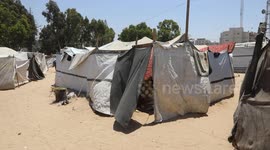 Heat wave worsens suffering for Gaza's displaced