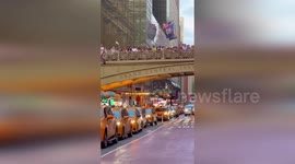 Thousands left disappointed as elusive Manhattanhenge sunset fails to appear