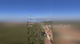 Türkiye: Airplane Pouring Water Over Raging Forest Fire In Urla