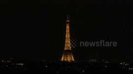 France: Eiffel Tower illuminated with fireworks, drones on Bastille Day 2025