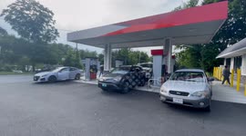 My Subaru getting cheap gas for $2.47 a gallon in Bennington Vermont