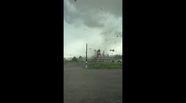 Landspout tornado tears off roofs as it damages homes in Colorado