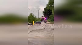 Resident rescued after getting trapped in Texas floods
