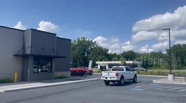 Starbucks Coffee and Chipotle drive thru in Bennington Vermont