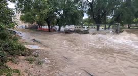 Heavy rain triggers flooding concerns in Sulpher Creek, Texas, USA