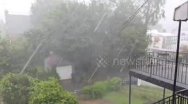 US: Heavy rainfall and strong winds hit Washington, DC
