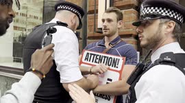 MAN ARRESTED AT PRIDE FOR WEARING A SIGN