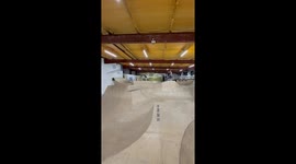 Indoor BMX Park Face Plant Crash