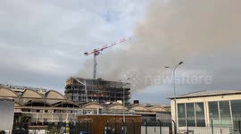 France: Fire engulfs 8-floor-building under construction in Paris