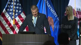 US: DEA chief Robert Murphy holds press briefing on drug fight in Washington DC