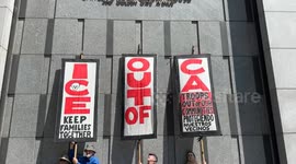 US: Supporters gather outside San Francisco court for released immigrant artist