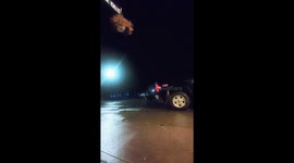 New York resident captures intense lightning strike as storm batters state