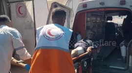 PRCS teams provided first aid to a number of injured individuals following multiple strikes in Jabalia Al-Balad